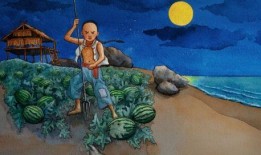 闰土月下吃瓜,品味民间风情