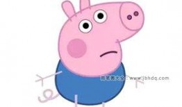 小猪乔治吃瓜简笔画,小猪乔治的夏日吃瓜趣事